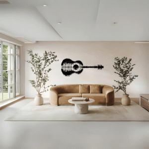 Sunset Guitar Wall Art