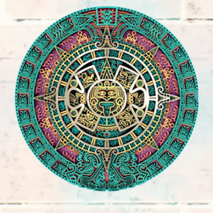 Aztec Calendar 3D Mandala Wall Art – Multi-Layered Calendar Design (6-Layer)